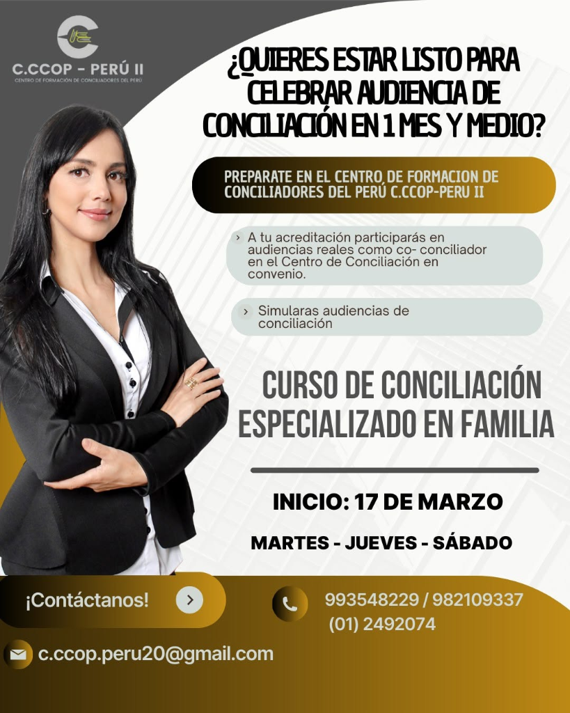 Curso de Conciliación Especializado en Familia Marzo