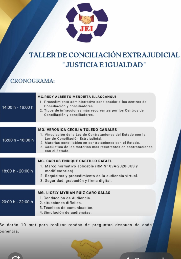Taller Cronograma de Ponencias